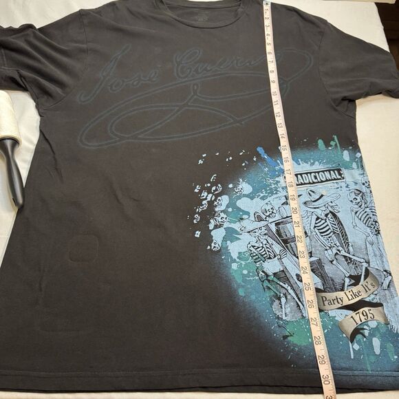 Jose Cuervo Tradicional Tequila T-Shirt Black Blue Skeletons Men’s XL Halloween - Picture 4 of 9